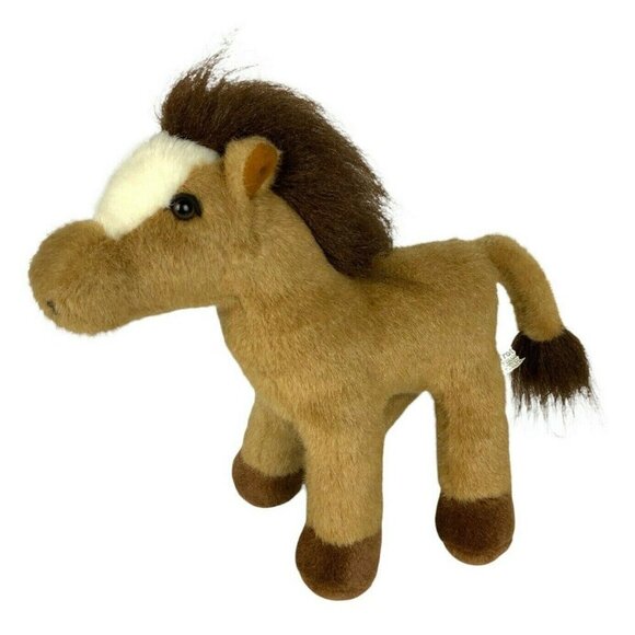 Russ Berrie Trotter Horse Pony Plush Brown Tan Stuffed Animal Vintage 1980s - Picture 3 of 7